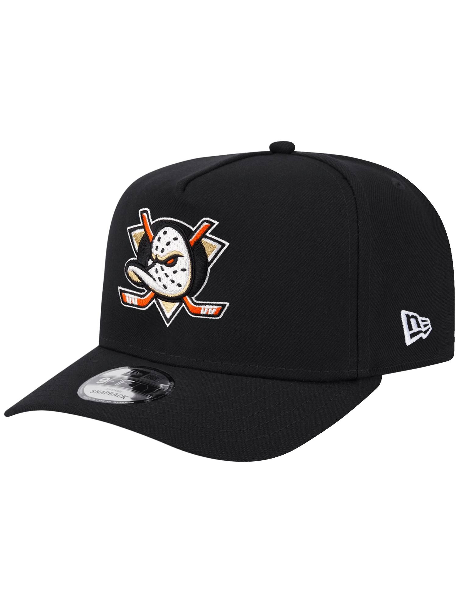 New Era Caps Anaheim Ducks New Era NHL Team Pre-Curved 9FIFTY A-Frame Snapback Hat - Black