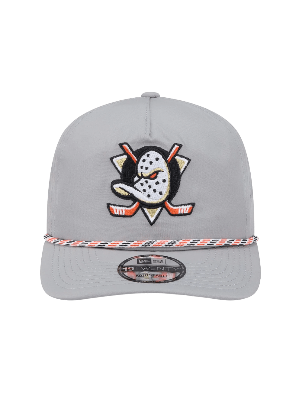 New Era Caps Anaheim Ducks New Era NHL Team Rope 19TWENTY Pre-Curved Snapback Hat - Grey