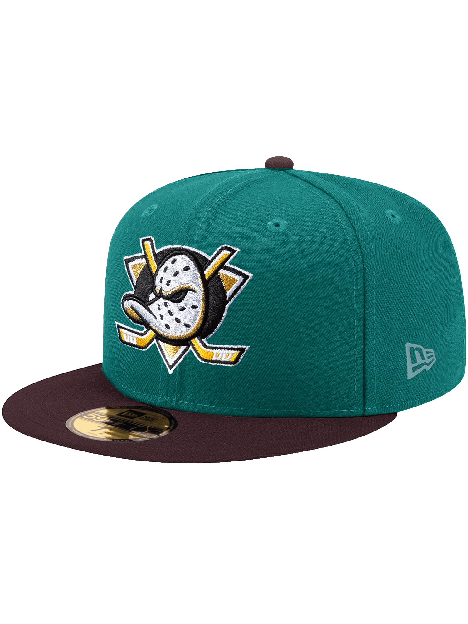 New Era Caps Anaheim Ducks New Era NHL Throwback 59FIFTY Fitted Hat - Aqua