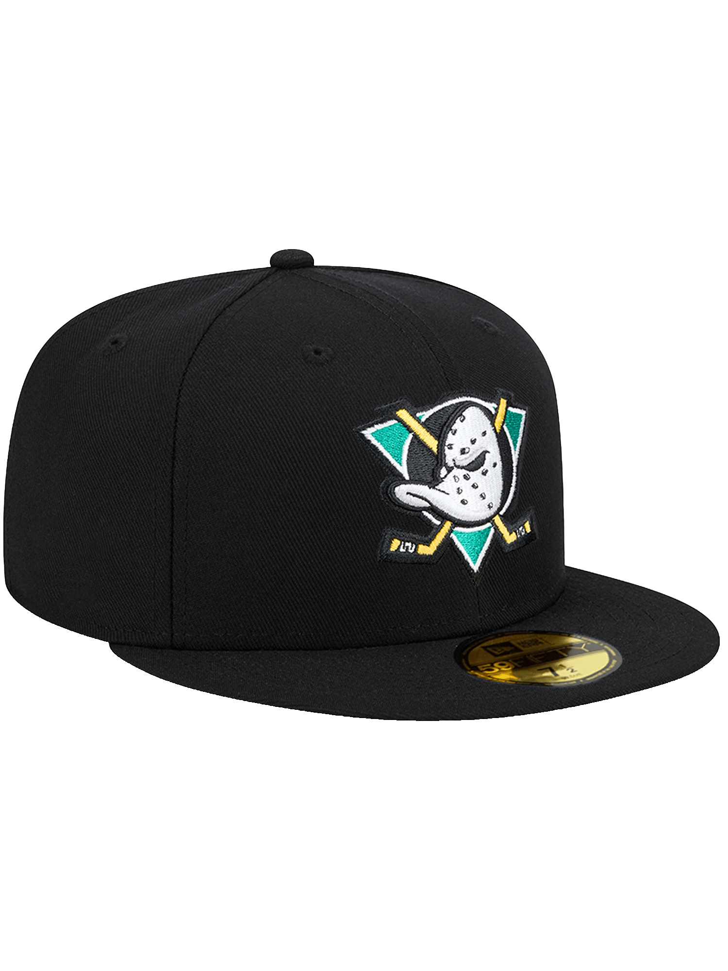 New Era Caps Anaheim Ducks New Era NHL Throwback 59FIFTY Fitted Hat - Black