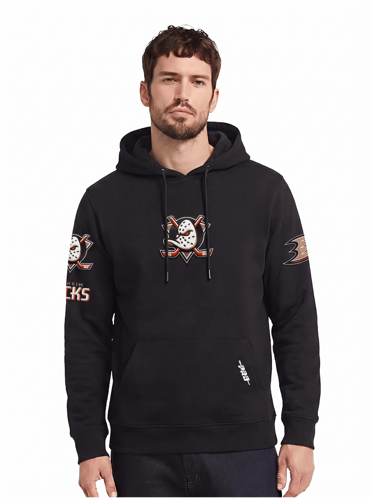 Pro Standard Jumpers Anaheim Ducks Pro Standard NHL Classic Chenille Flex Hoodie Jumper - Black