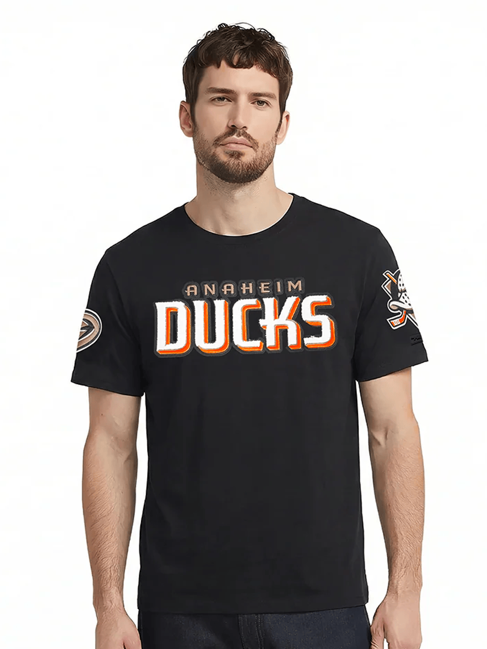 Pro Standard T-Shirts Anaheim Ducks Pro Standard NHL Classic Chenille Flex T-Shirt - Black