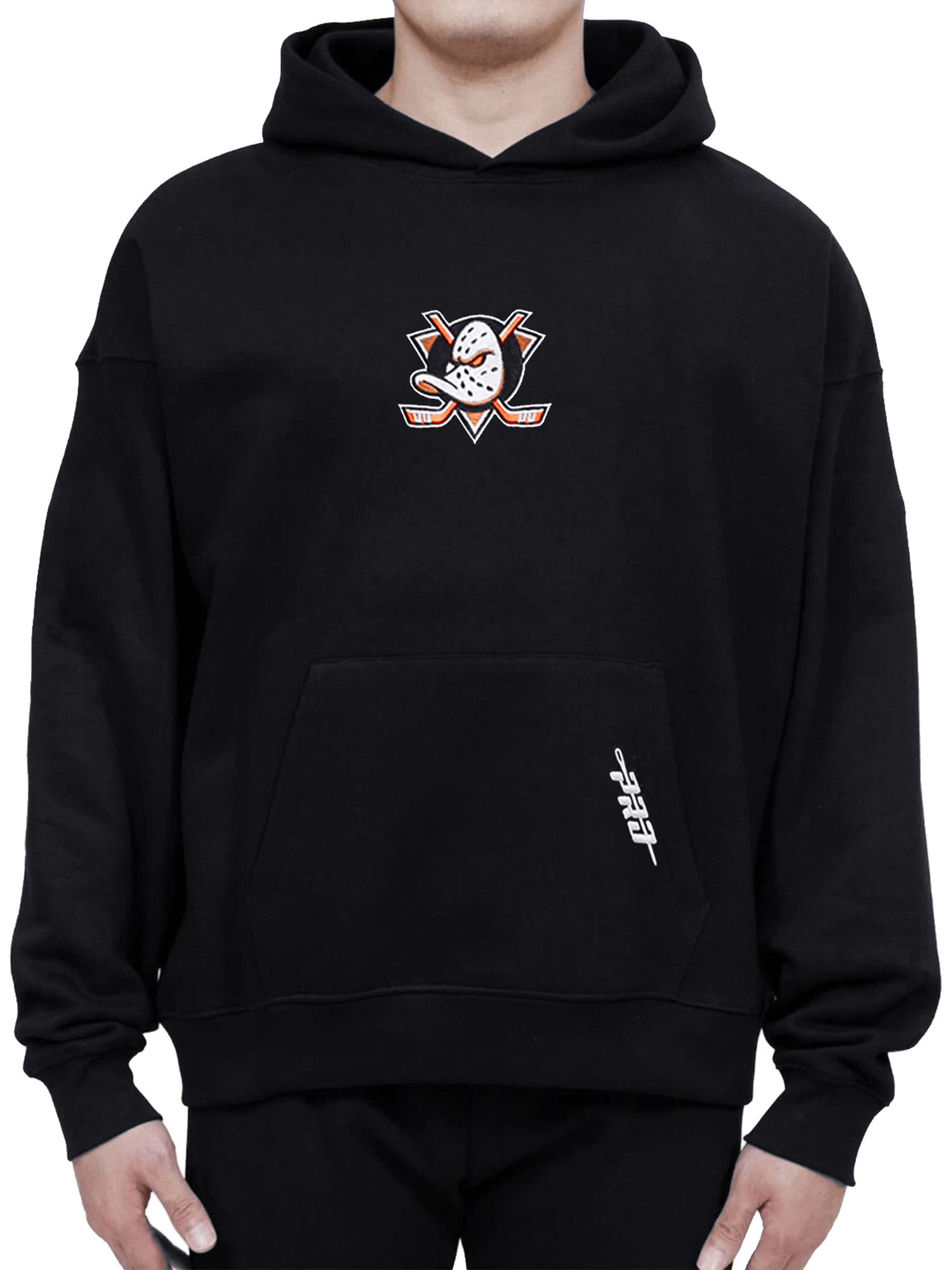 Pro Standard Jumpers Anaheim Ducks Pro Standard NHL Icon Drop Shoulder Hoodie Jumper - Black