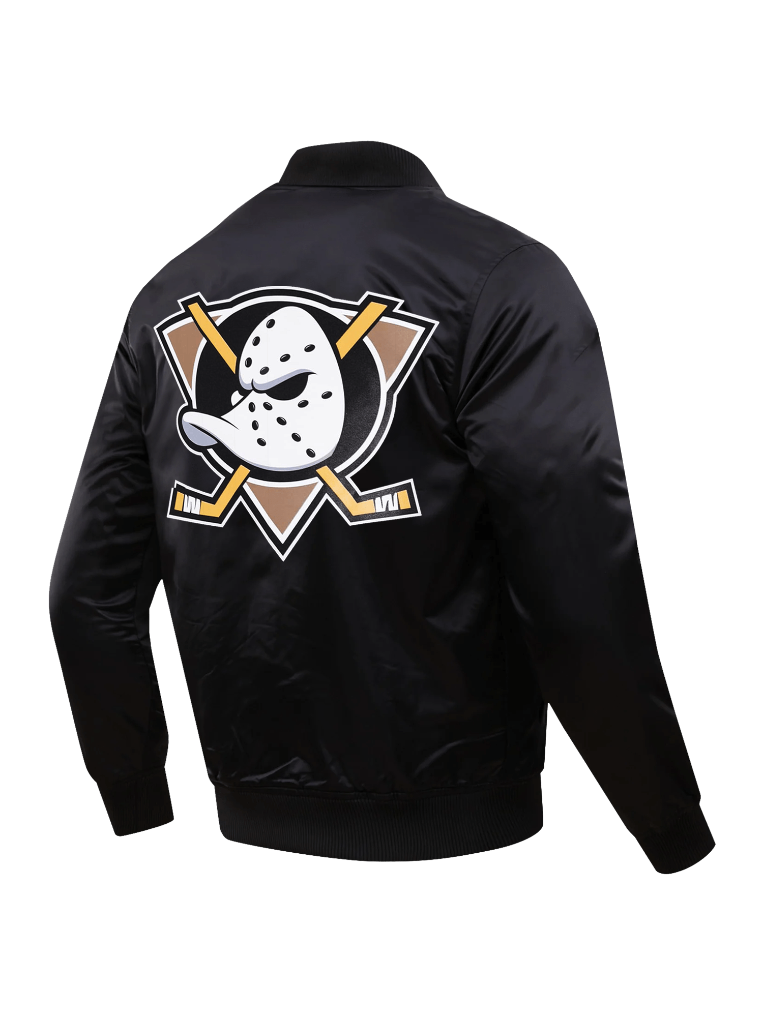 Pro Standard Jackets Anaheim Ducks Pro Standard NHL Team Classic Satin Button Jacket - Black