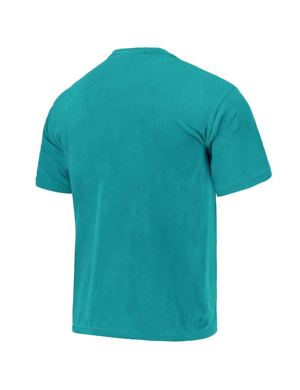 Majestic Athletic T-Shirts Anaheim Mighty Ducks Majestic NHL Ivy Arch Vintage T-Shirt - Faded Teal