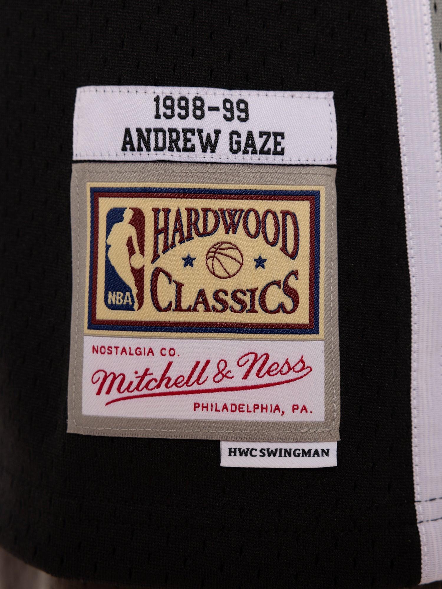 Mitchell And Ness Jerseys Andrew Gaze San Antonio Spurs Mitchell & Ness NBA 98-99 Swingman Jersey - Black