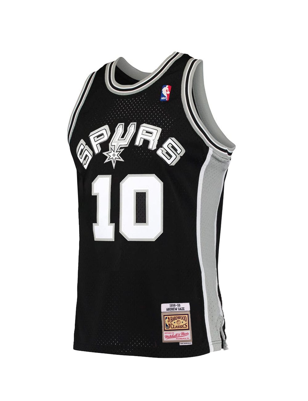 Mitchell And Ness Jerseys Andrew Gaze San Antonio Spurs Mitchell & Ness NBA 98-99 Swingman Jersey - Black