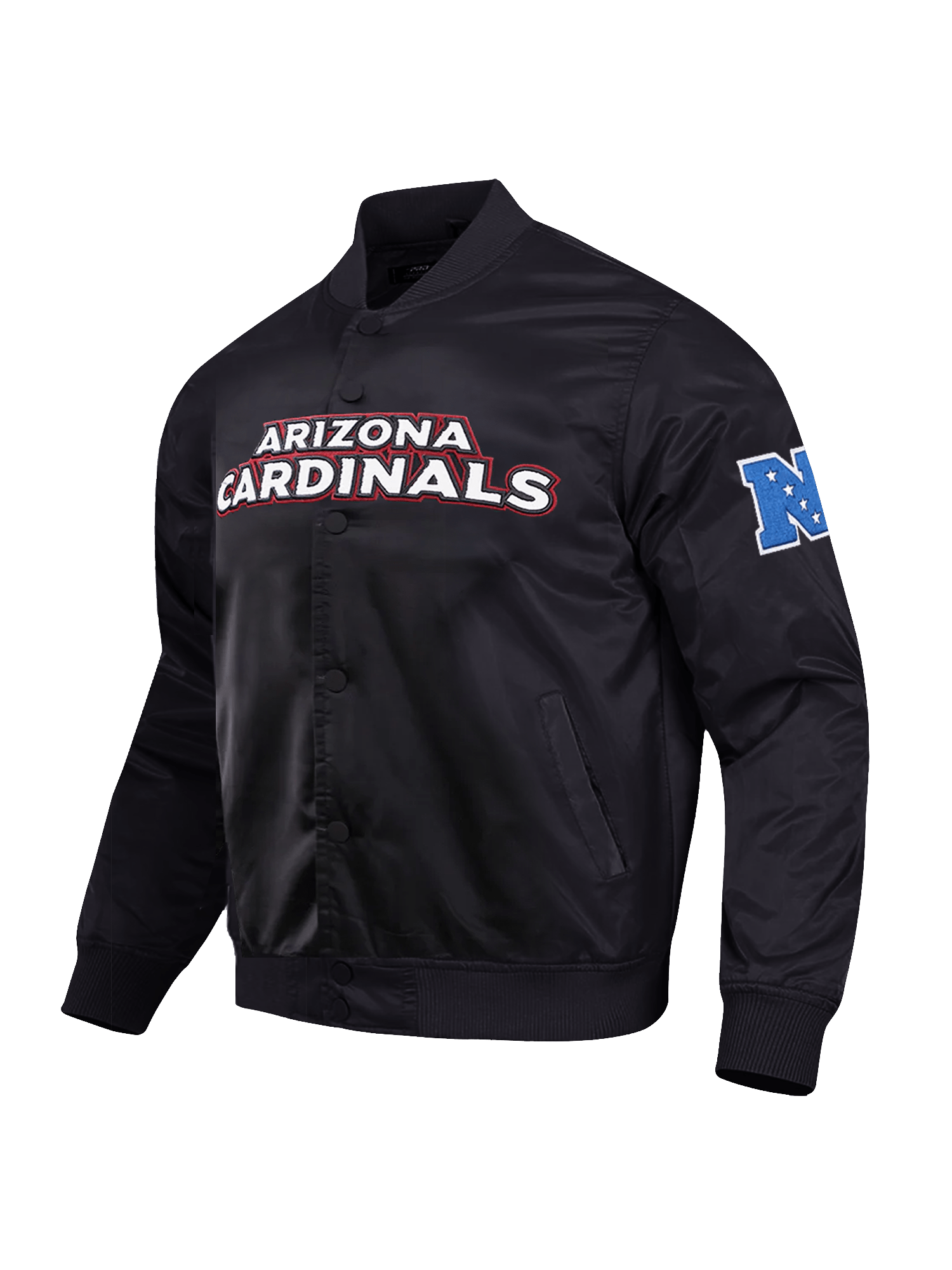 Pro Standard Jackets Arizona Cardinals Pro Standard NFL Team Classic Satin Button Jacket- Black