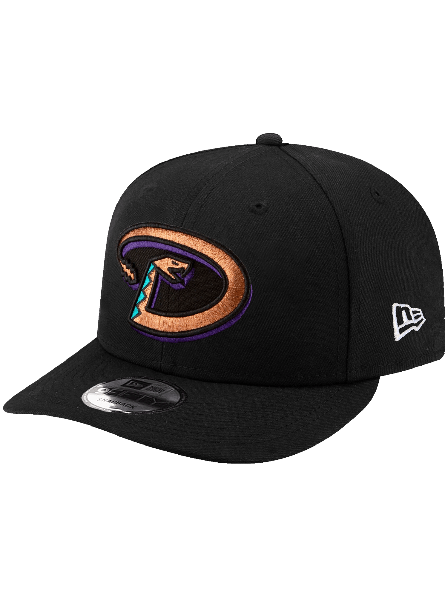 New Era Caps Arizona Diamondbacks New Era MLB World Series Patch Pre-Curved 9FIFTY Snapback Hat - Black