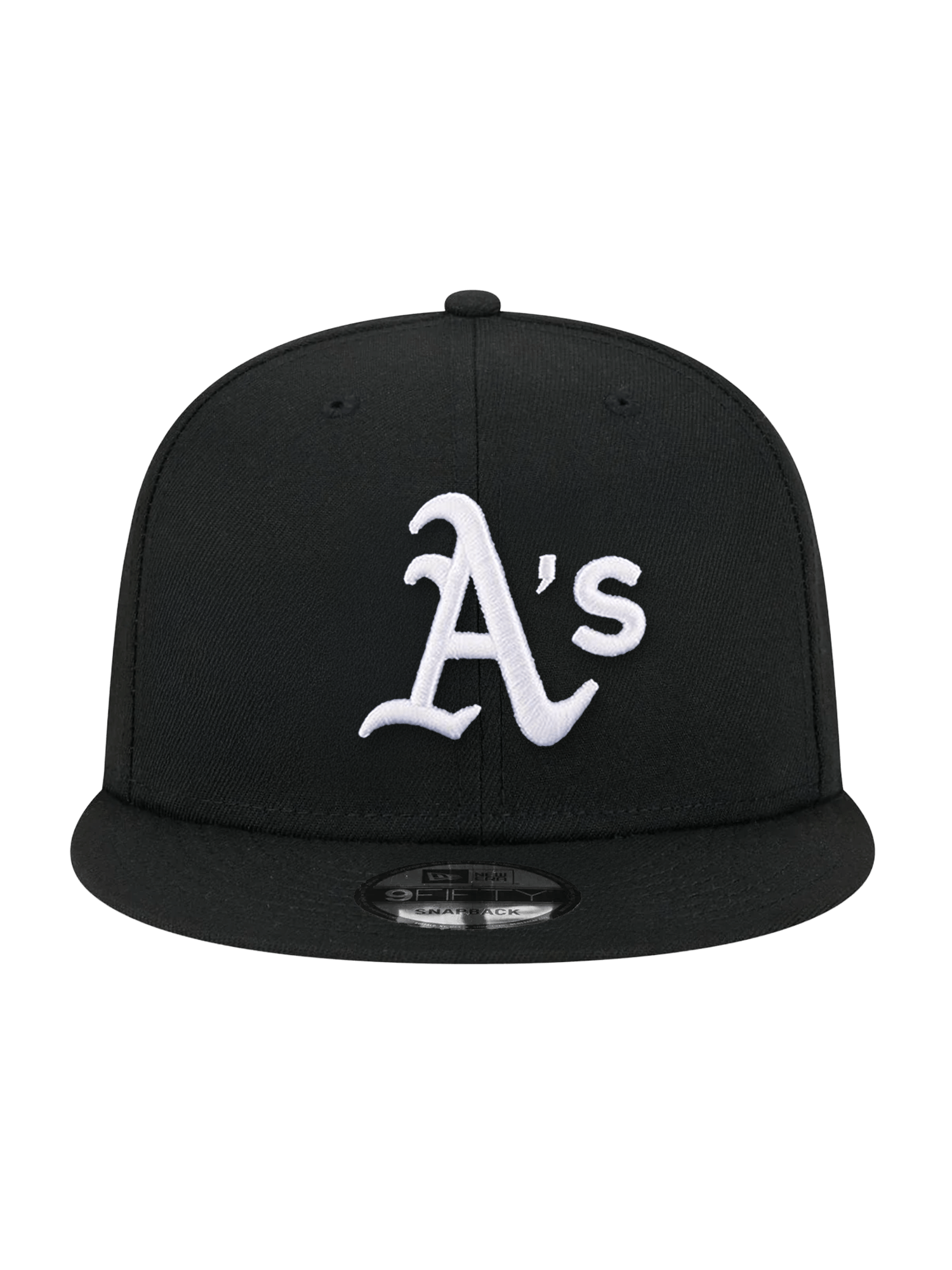 New Era Caps Athletics New Era MLB Black White 9FIFTY Snapback Hat - Black