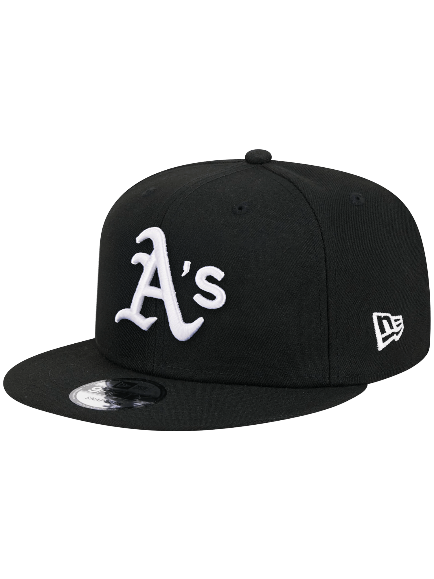 New Era Caps Athletics New Era MLB Black White 9FIFTY Snapback Hat - Black