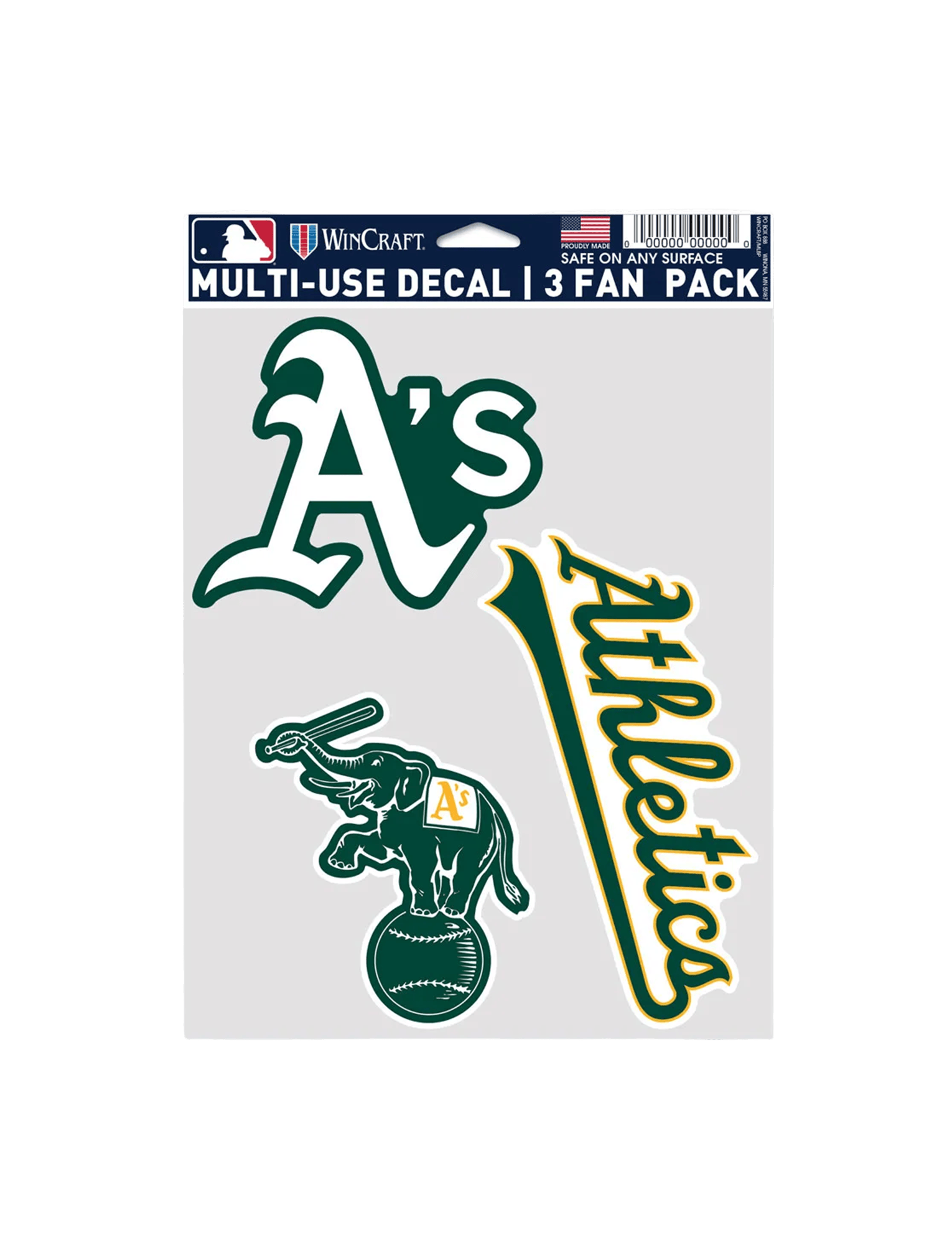 Wincraft Accessories Athletics Wincraft MLB Team 3 Pack Decal Set