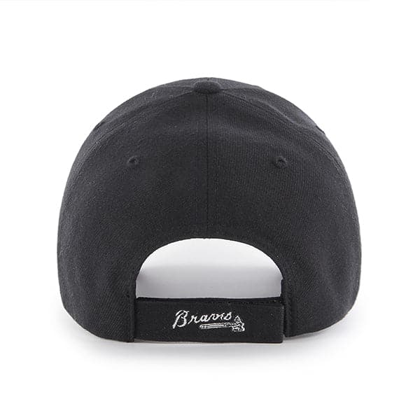 47 Brand Caps Atlanta Braves '47 MLB Black & White MVP Hat - Black
