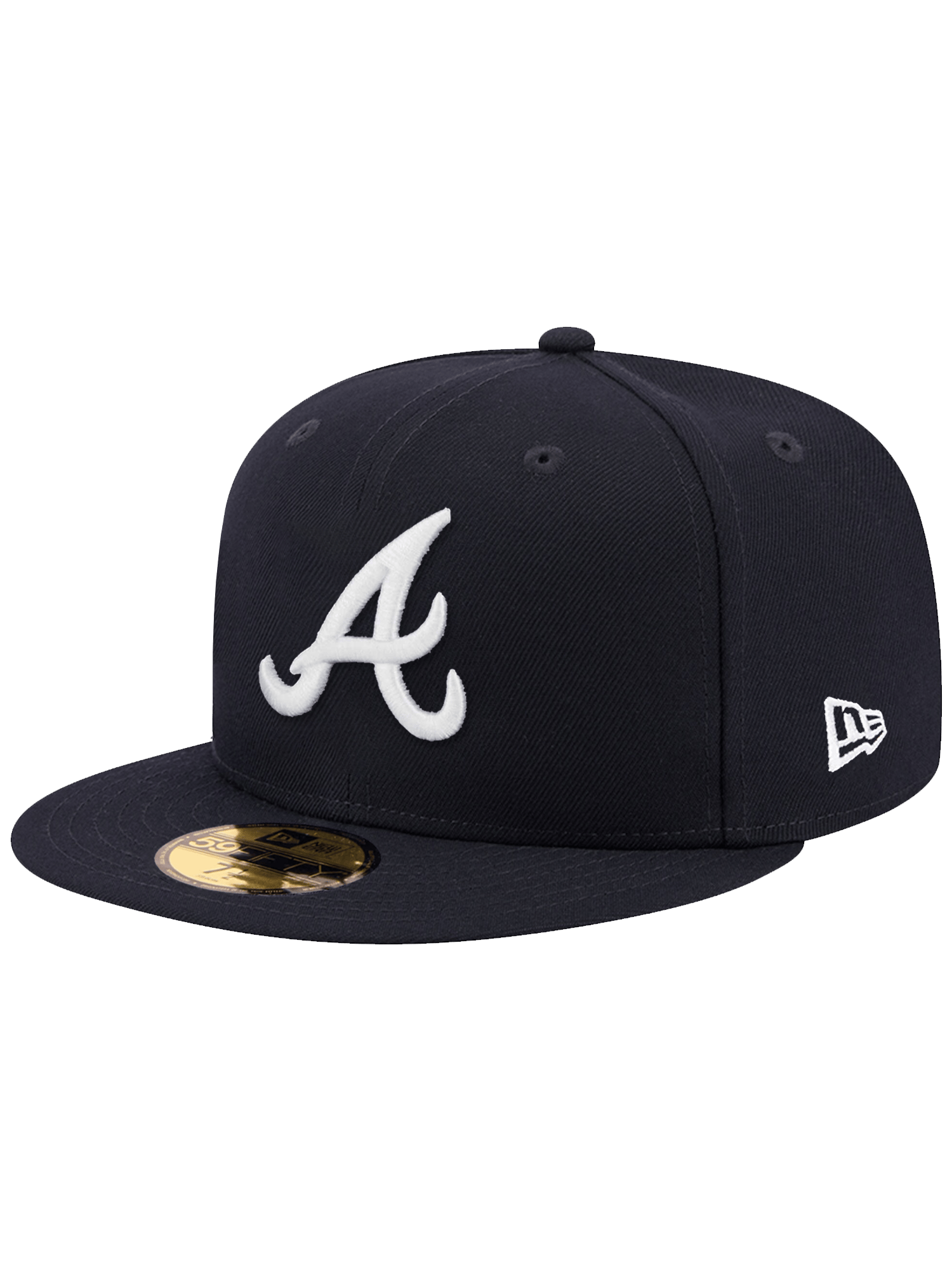 New Era Caps Atlanta Braves New Era MLB AC On-Field Road 59FIFTY Fitted Hat - Navy