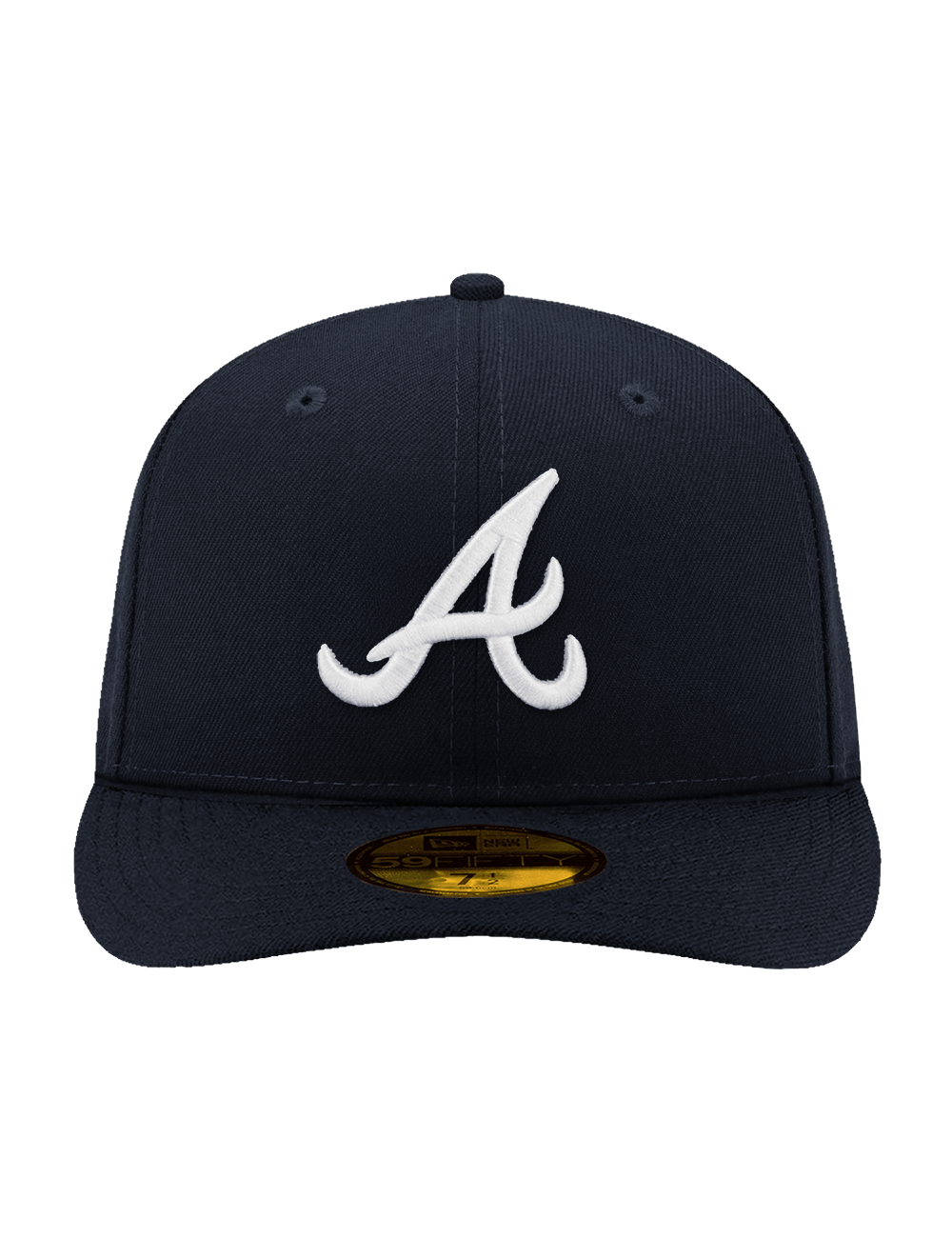 New Era Caps Atlanta Braves New Era MLB AC On-Field Road Pre-Curved 59FIFTY Fitted Hat - Navy