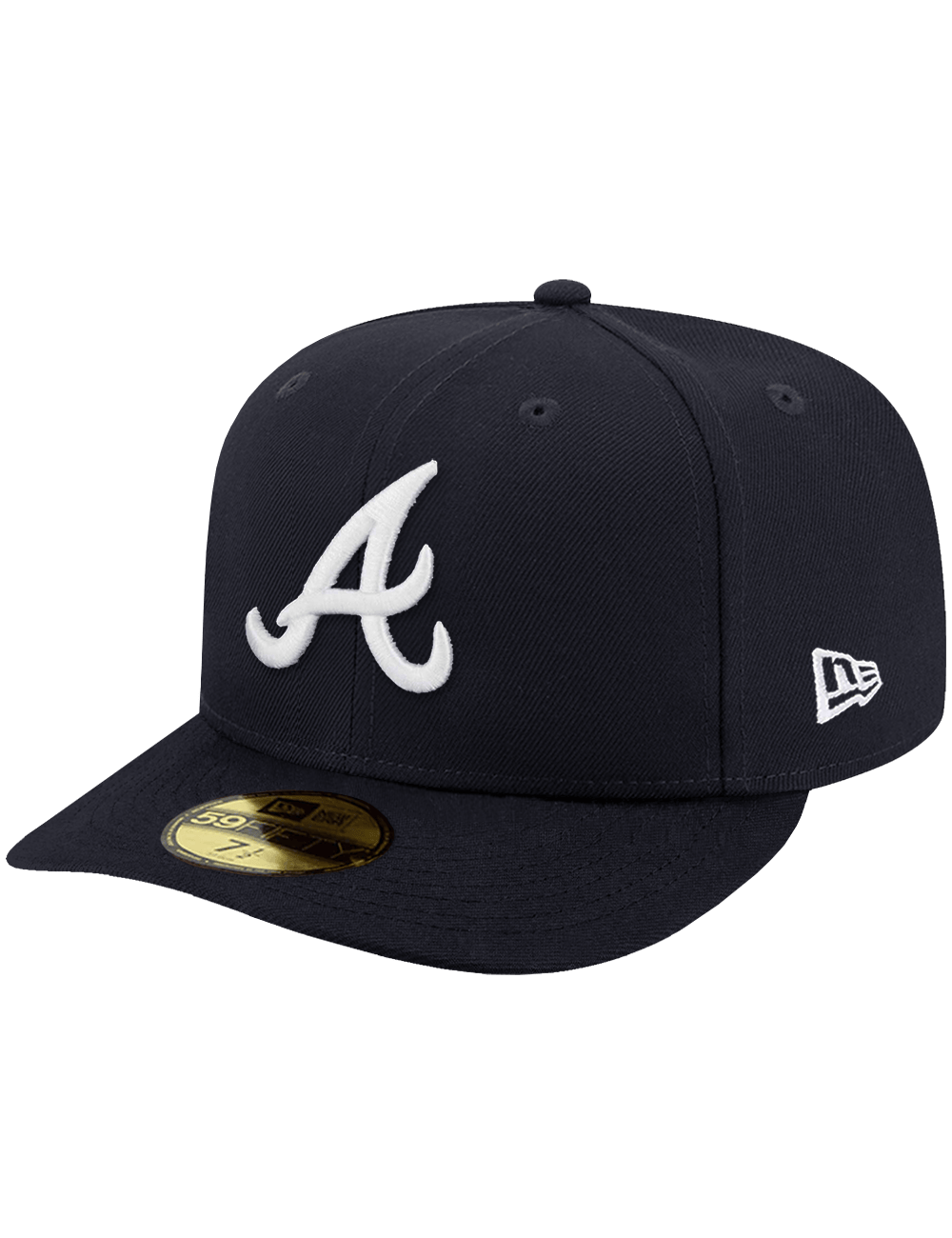 New Era Caps Atlanta Braves New Era MLB AC On-Field Road Pre-Curved 59FIFTY Fitted Hat - Navy