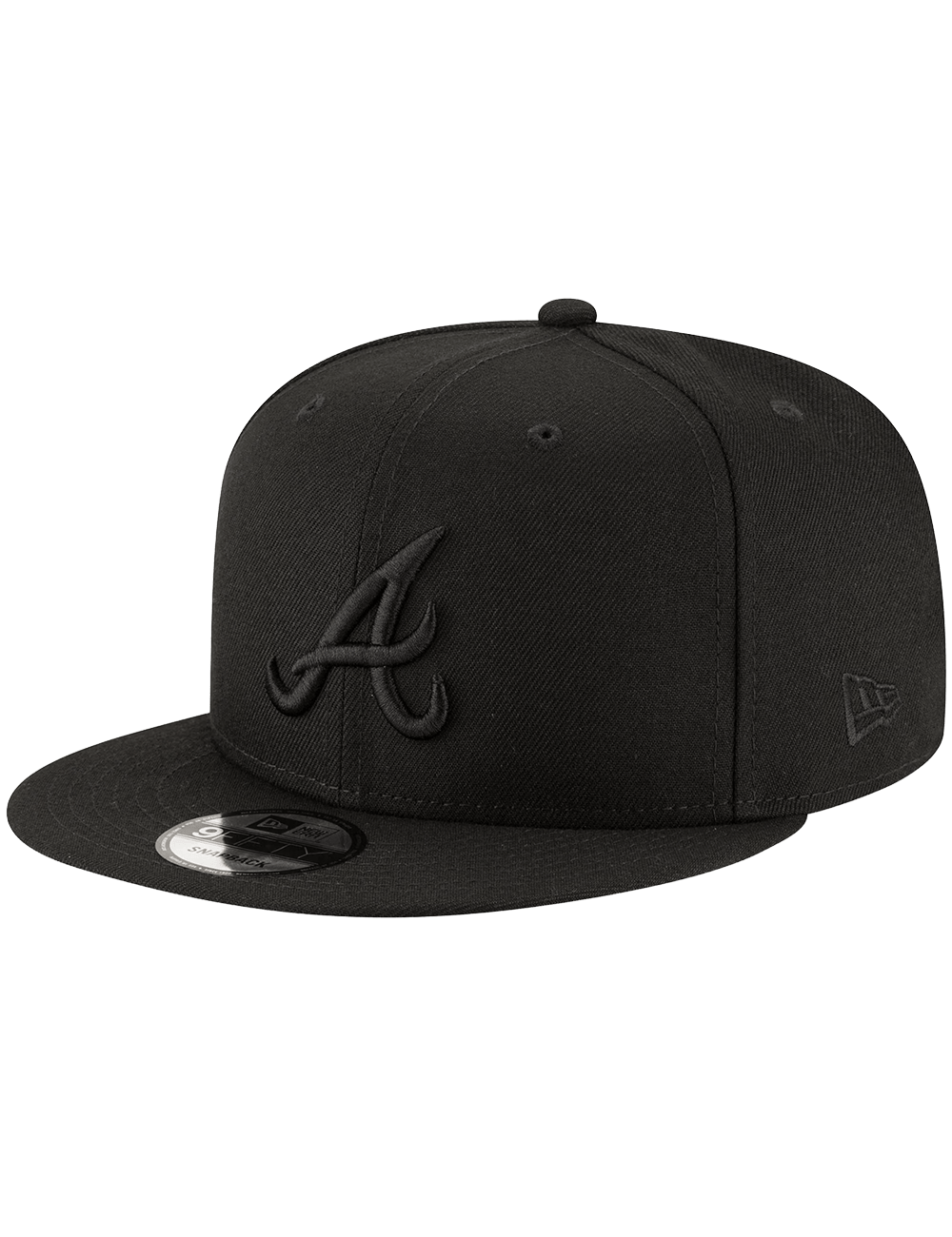 New Era Caps OSFA Atlanta Braves New Era MLB Black On Black 9FIFTY Snapback Hat