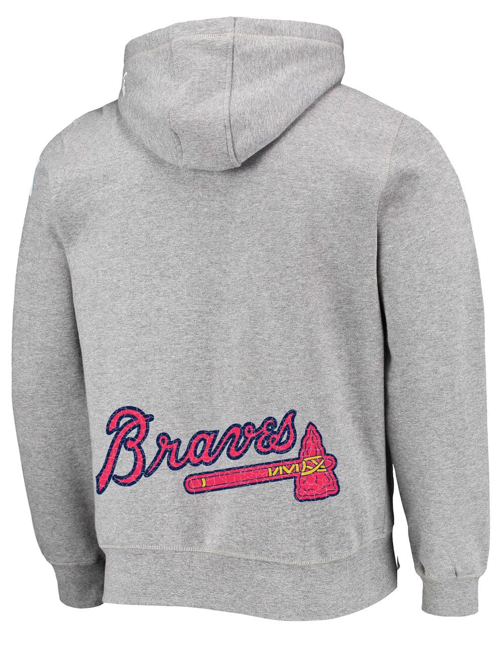 New Era Jumpers Atlanta Braves New Era MLB Gradient Arch Hoodie Jumper - Grey