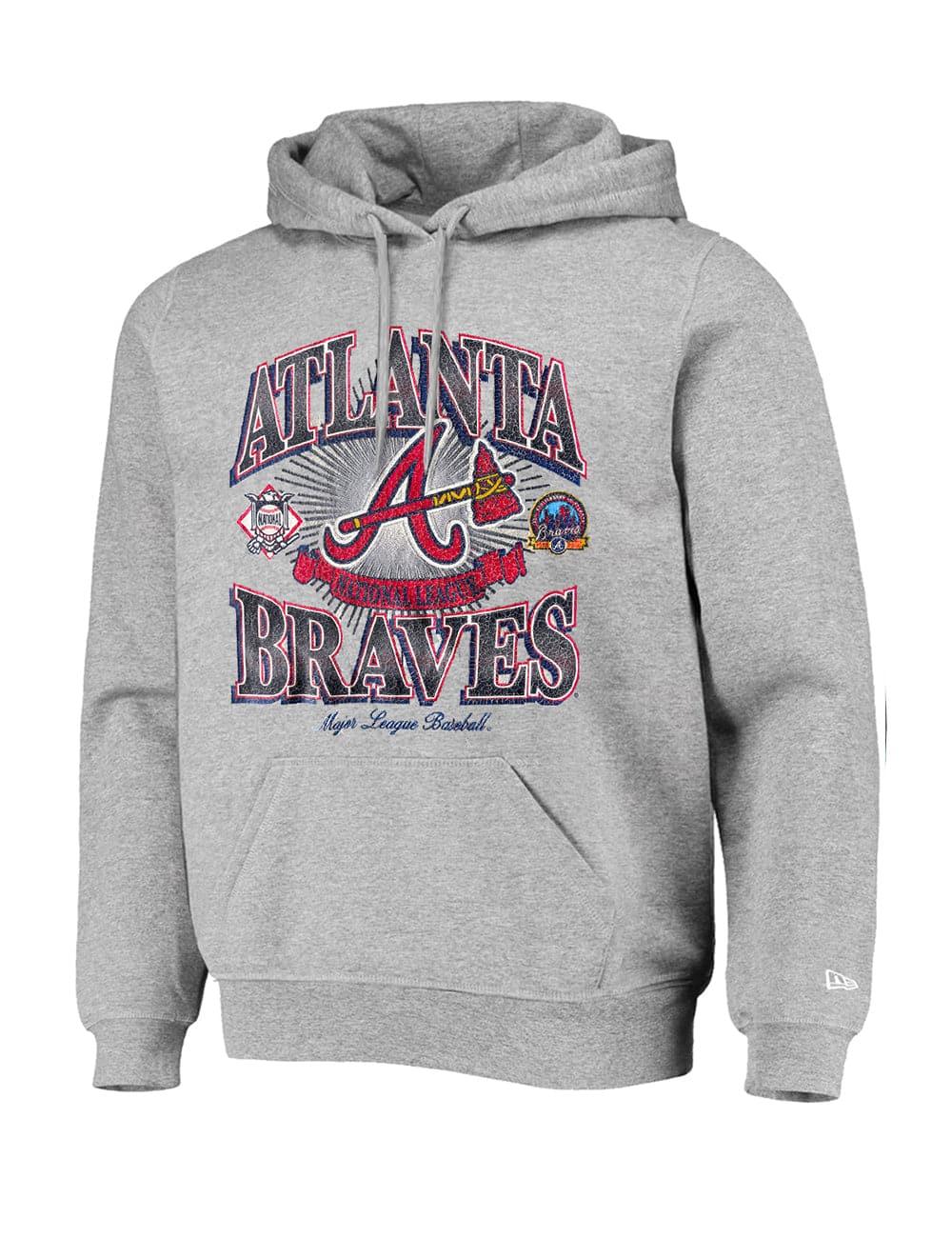 New Era Jumpers Atlanta Braves New Era MLB Gradient Arch Hoodie Jumper - Grey