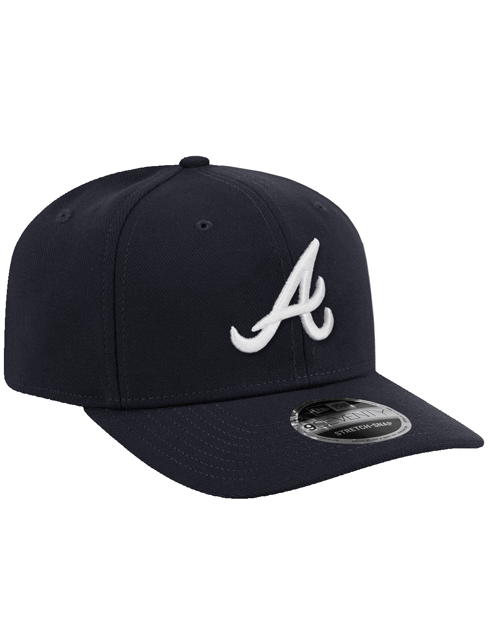 New Era Caps OSFA Atlanta Braves New Era MLB Team 9SEVENTY Stretch Snapback Hat - Navy