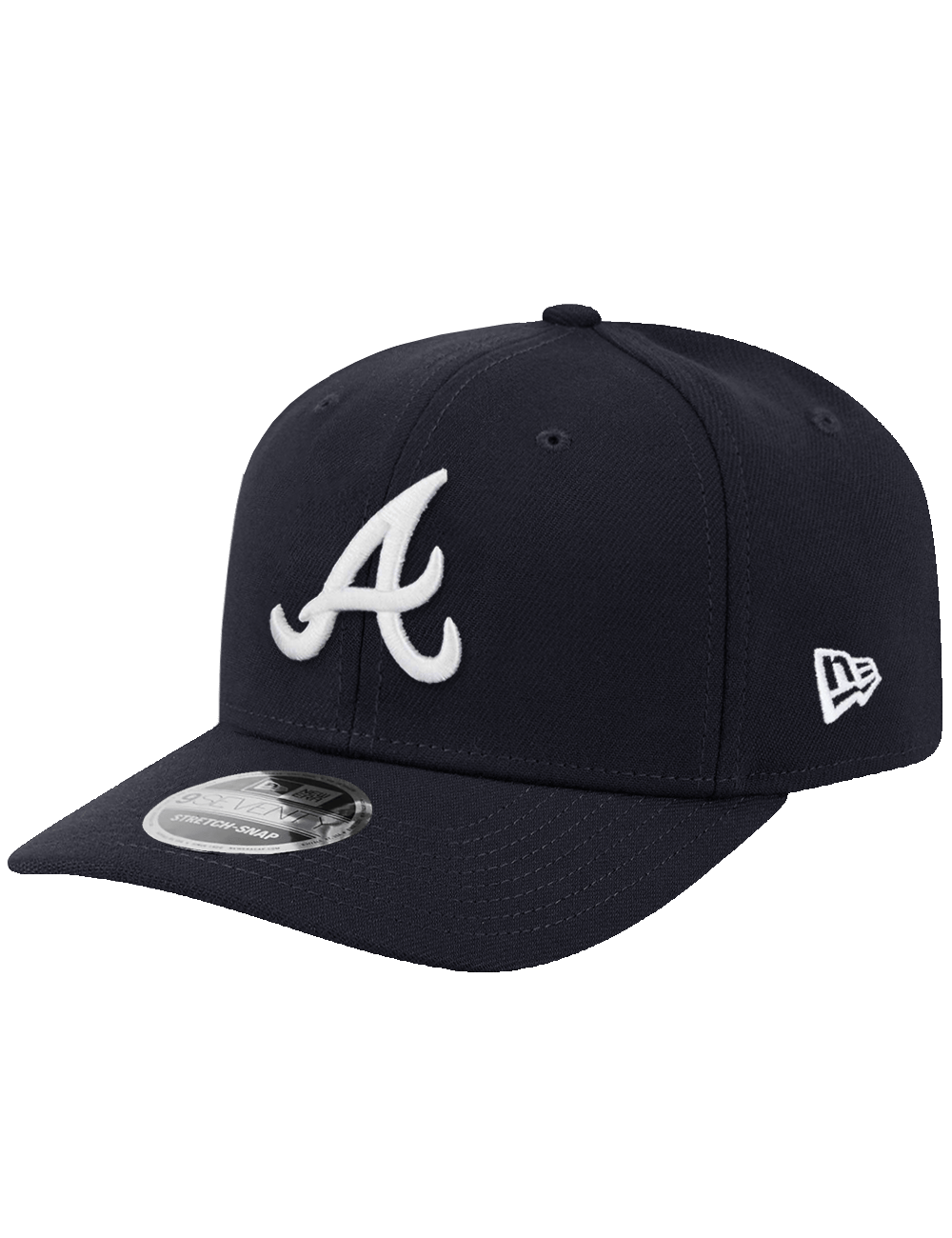 New Era Caps OSFA Atlanta Braves New Era MLB Team 9SEVENTY Stretch Snapback Hat - Navy