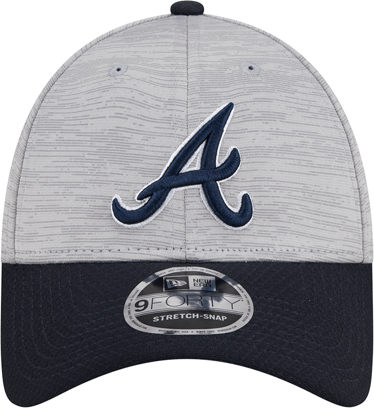 New Era Caps Atlanta Braves New Era MLB Team Active Digi-Tech 9FORTY Snapback Hat - Graphite Grey