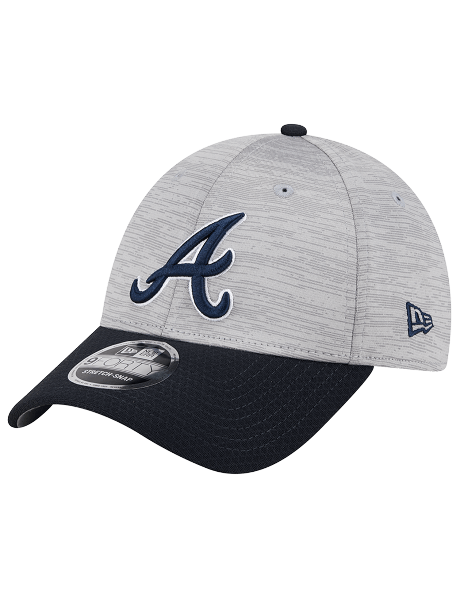 New Era Caps Atlanta Braves New Era MLB Team Active Digi-Tech 9FORTY Snapback Hat - Graphite Grey