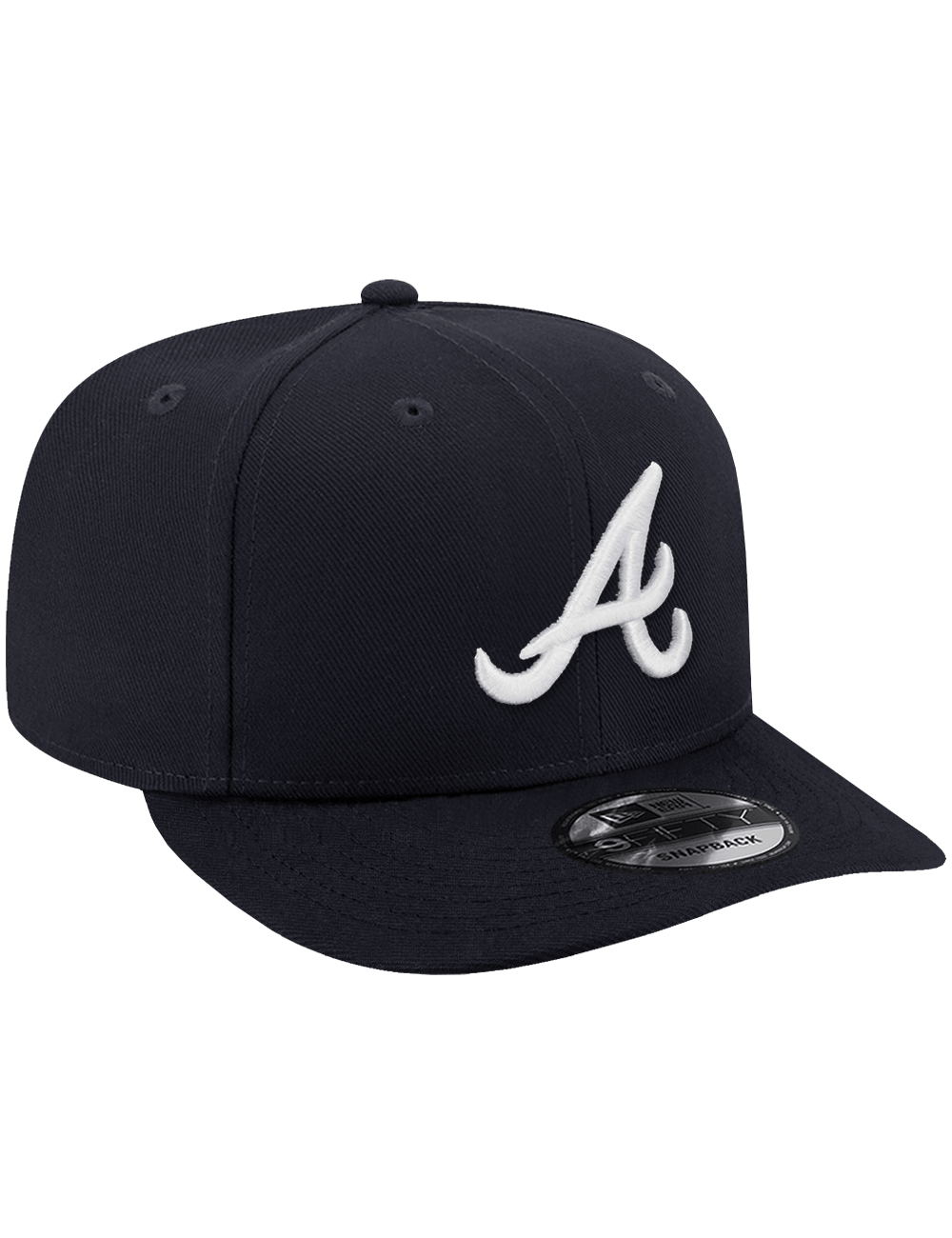 New Era Caps Atlanta Braves New Era MLB Team Pre-Curved 9FIFTY Snapback Hat - Navy