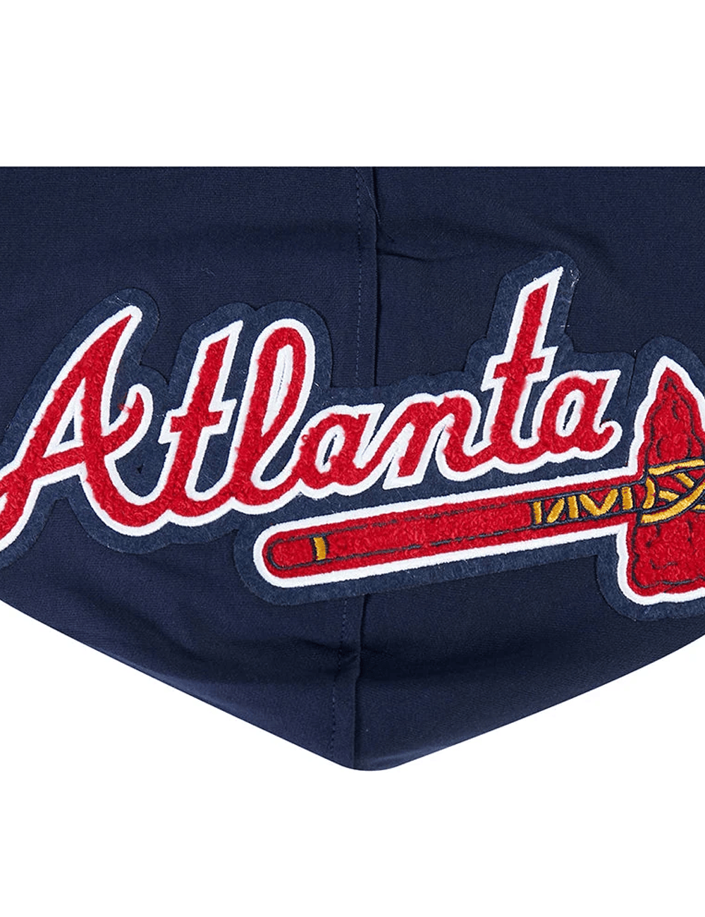 Pro Standard Jumpers Atlanta Braves Pro Standard MLB Team Classic Chenille Flex Hoodie Jumper - Navy