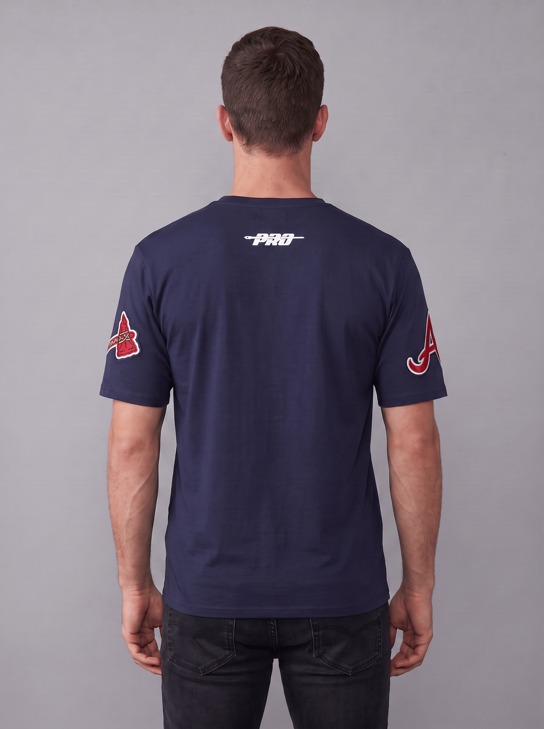 Pro Standard T-Shirts Atlanta Braves Pro Standard MLB Team Classic Chenille Flex T-Shirt - Navy