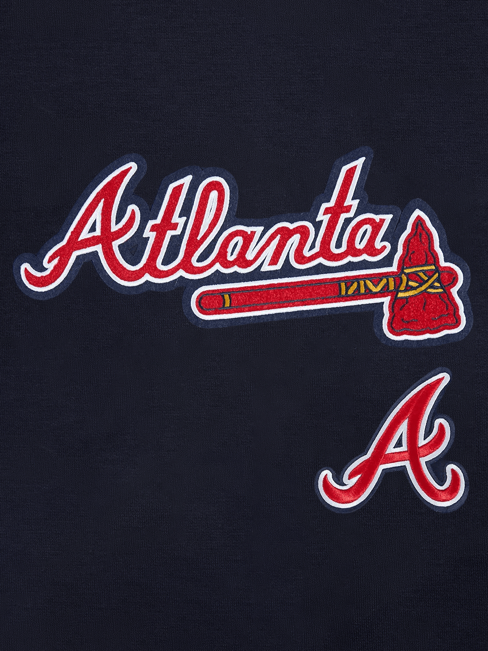 Pro Standard T-Shirts Atlanta Braves Pro Standard MLB Team Classic Chenille Flex T-Shirt - Navy