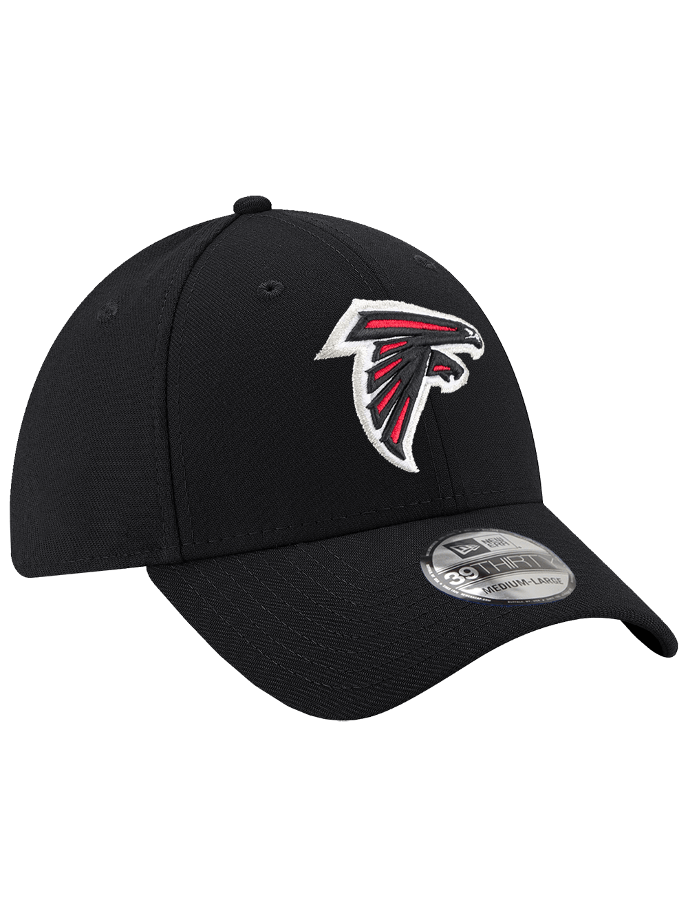 New Era Caps Atlanta Falcons New Era NFL Team 39THIRTY Flex Fit Curve Hat - Black