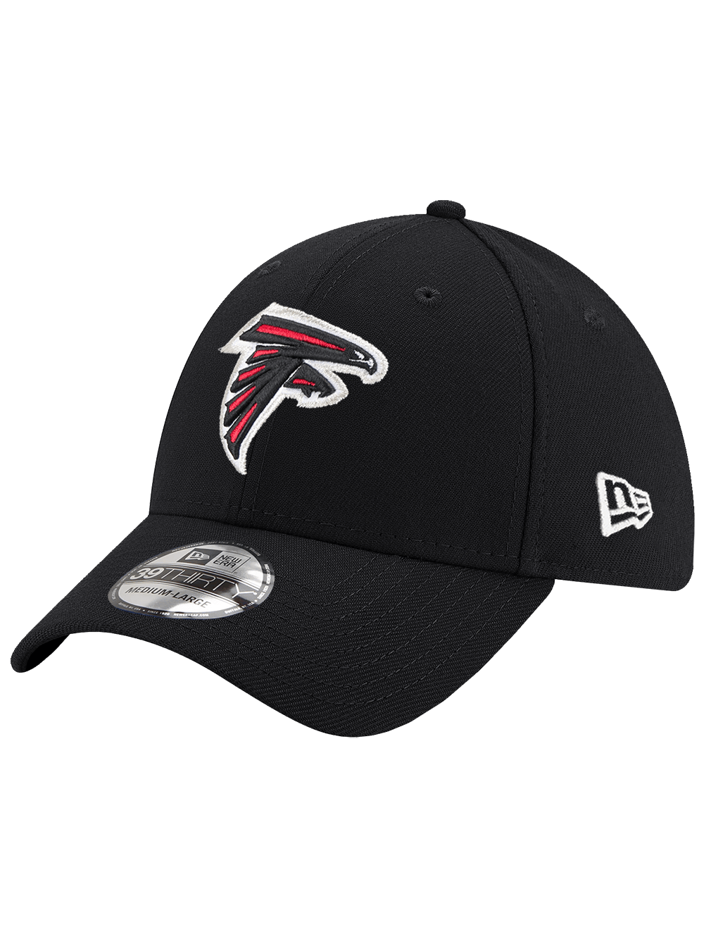 New Era Caps Atlanta Falcons New Era NFL Team 39THIRTY Flex Fit Curve Hat - Black