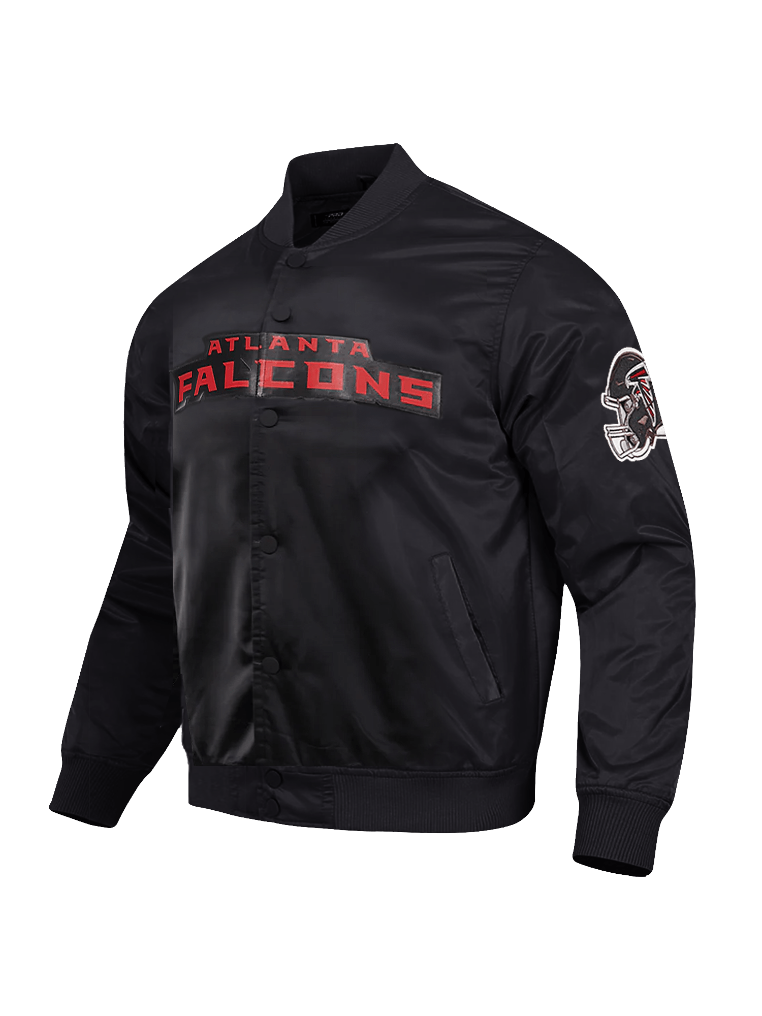 Pro Standard Jackets Atlanta Falcons Pro Standard NFL Team Classic Satin Button Jacket- Black