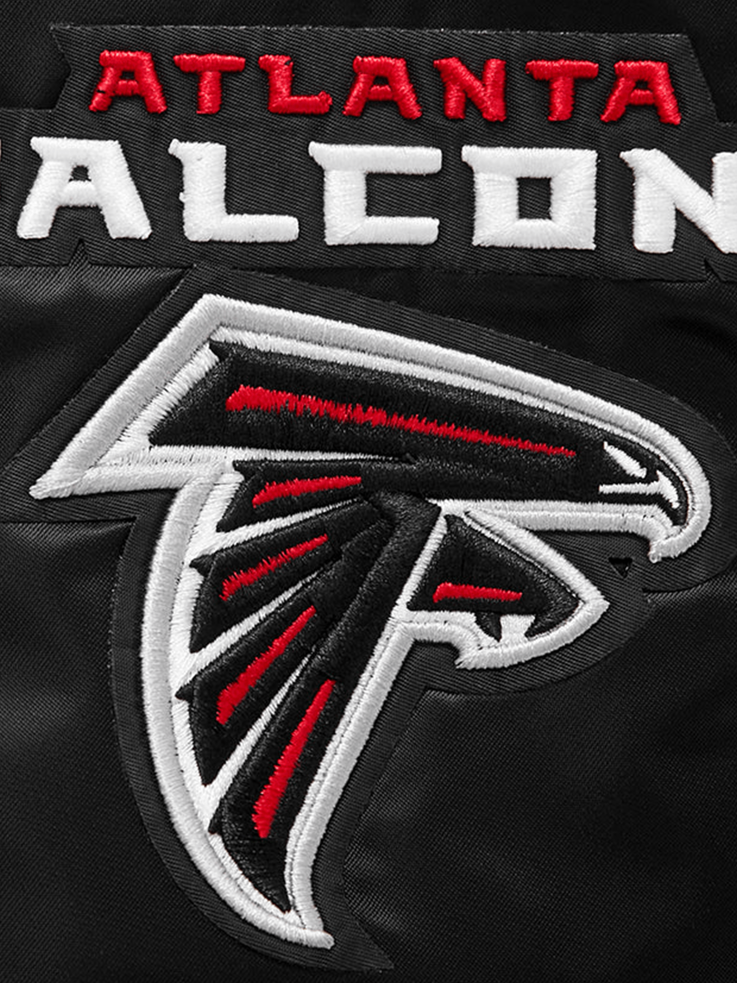 Pro Standard Jackets Atlanta Falcons Pro Standard NFL Team Classic Satin Button Jacket- Black