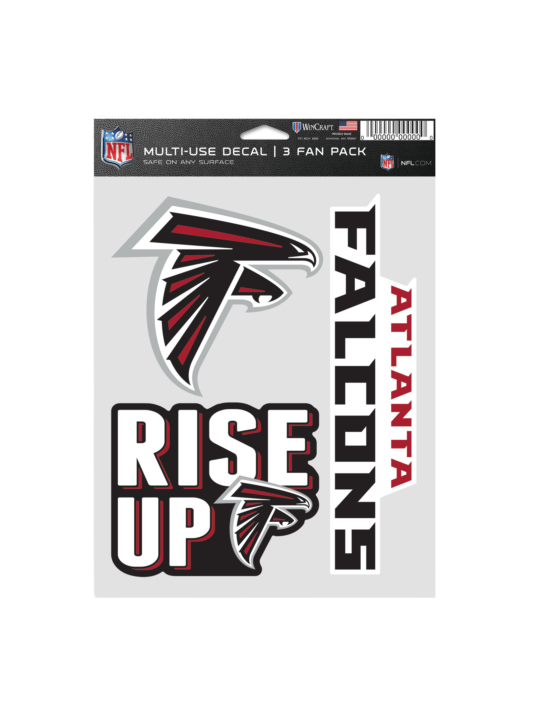 Wincraft Accessories Atlanta Falcons Wincraft NFL Team 3 Piece 5” x 7” Decal Set