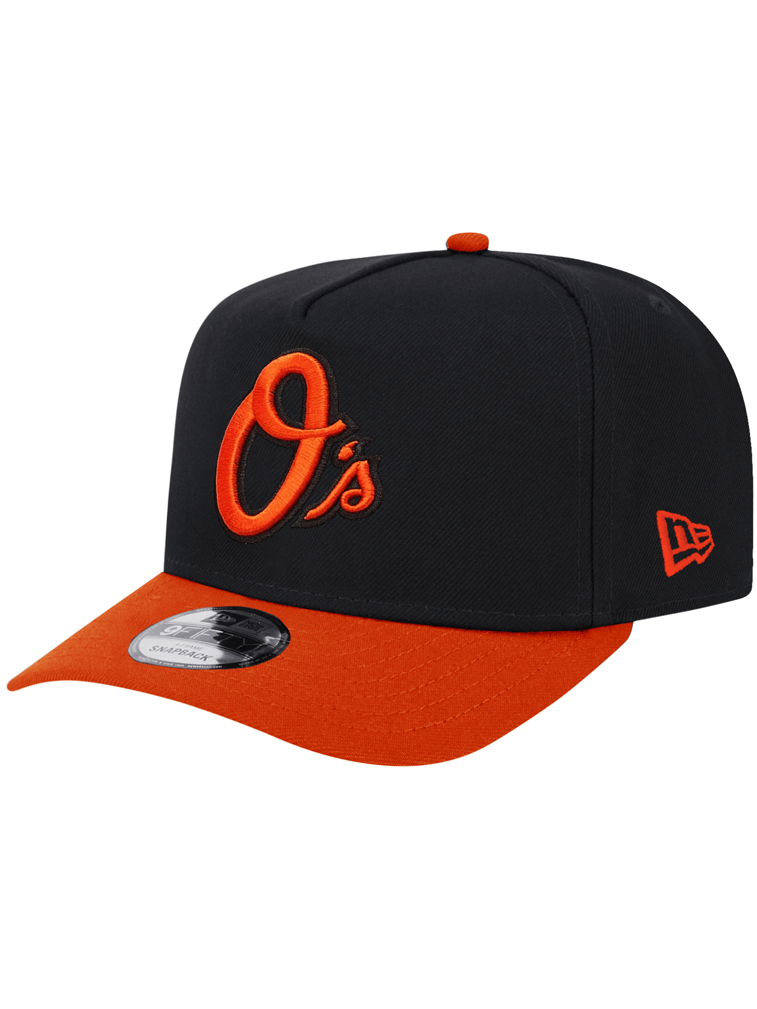 New Era Caps Baltimore Orioles New Era MLB Alt 2T Pre-Curved 9FIFTY A-Frame Snapback Hat - Black