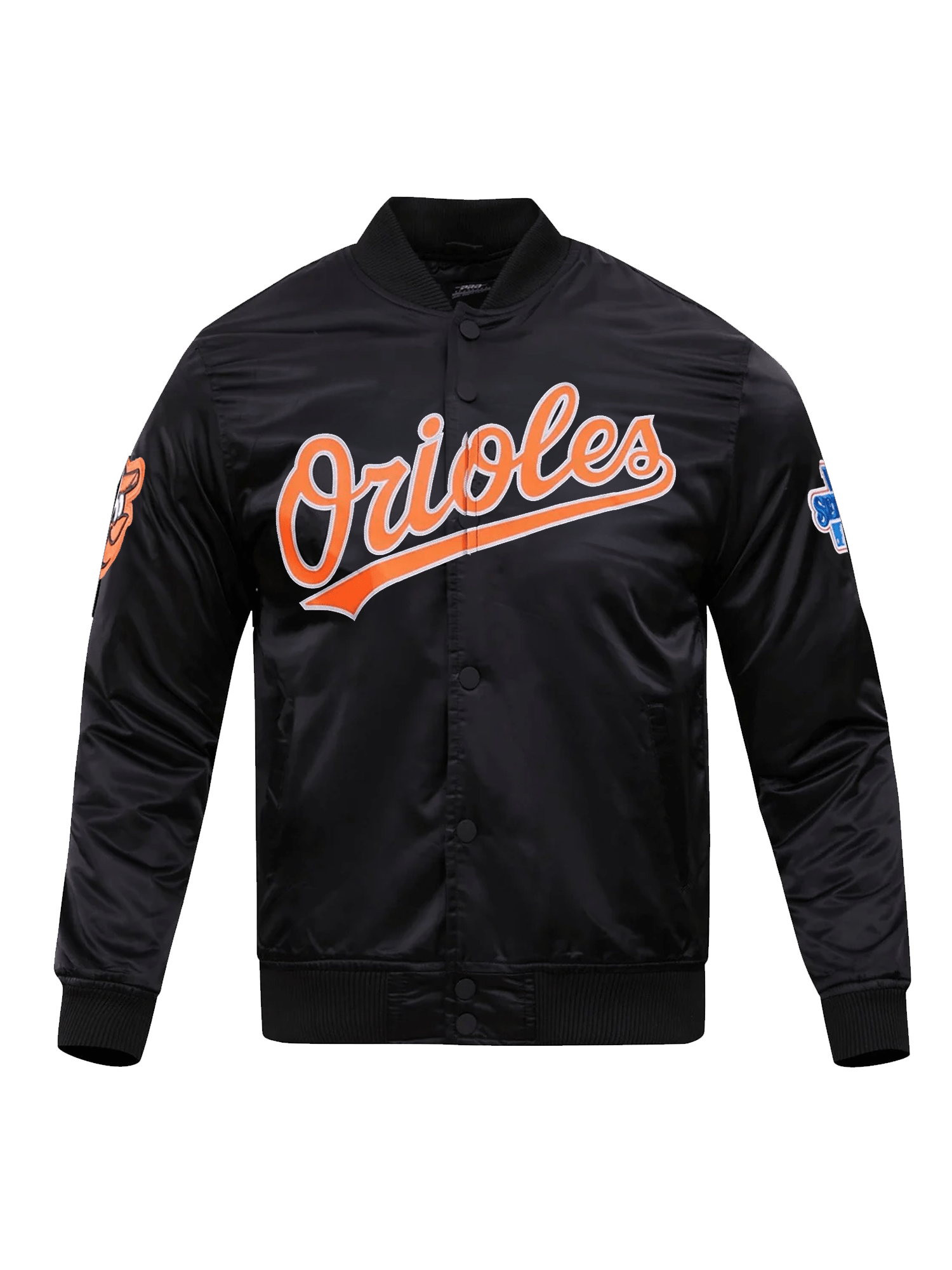 Pro Standard Jackets Baltimore Orioles Pro Standard MLB Team Classic Satin Button Jacket - Black