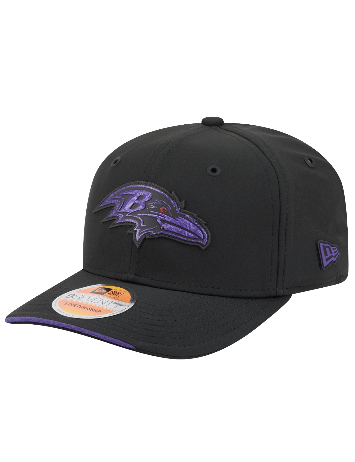 New Era Caps OSFM Baltimore Ravens New Era NFL 26 Sideline 9SEVENTY Stretch-Snapback Hat - Black