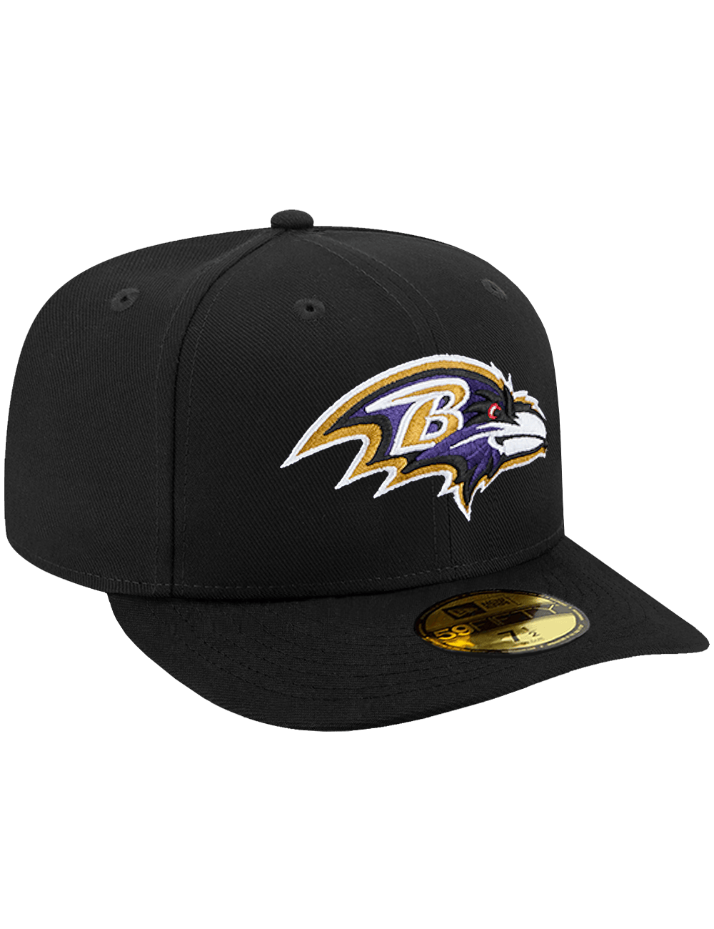 New Era Caps Baltimore Ravens New Era NFL Team 59FIFTY Pre-Curved Fitted Hat - Black