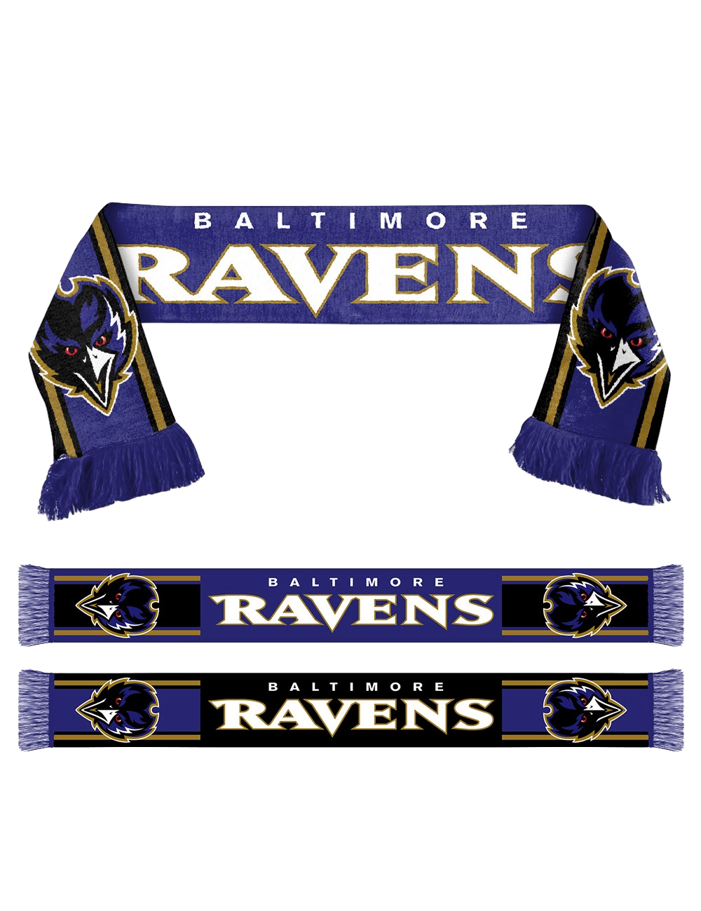 NFL Branded Accessories Unisex Baltimore Ravens NFL Team Issue Unisex Scarf