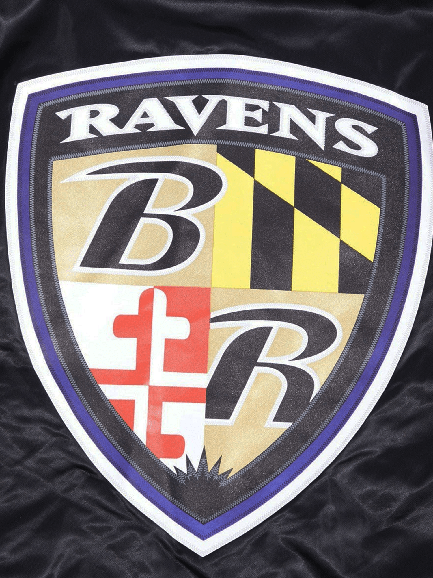 Pro Standard Jackets Baltimore Ravens Pro Standard NFL Team Classic Satin Button Jacket- Black