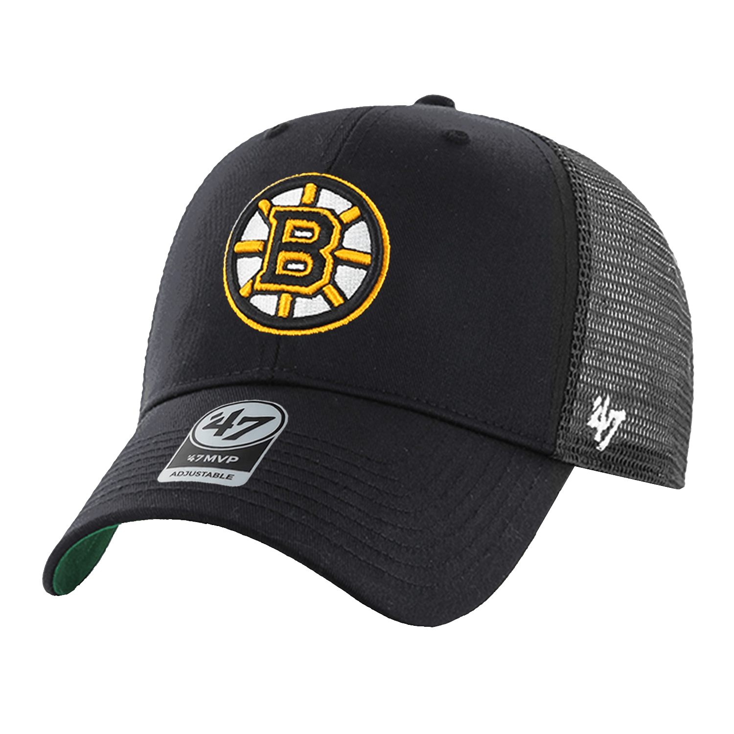 47 Brand Caps Boston Bruins '47 NHL Branson MVP Trucker Snapback Hat - Black