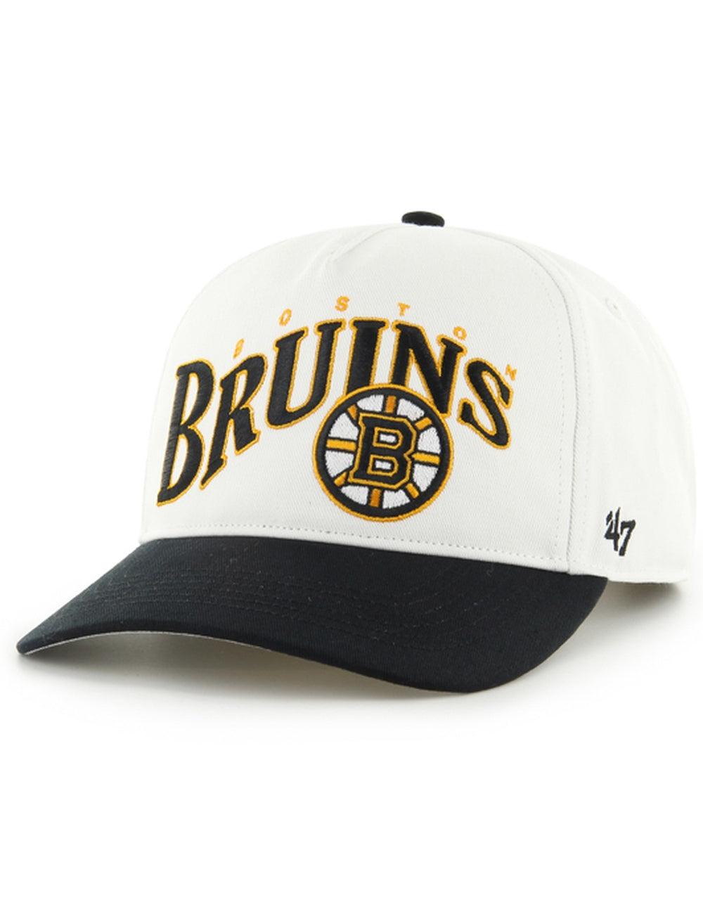 47 Brand Caps Boston Bruins '47 NHL Wave Hitch Pre-Curved Snapback Hat - White