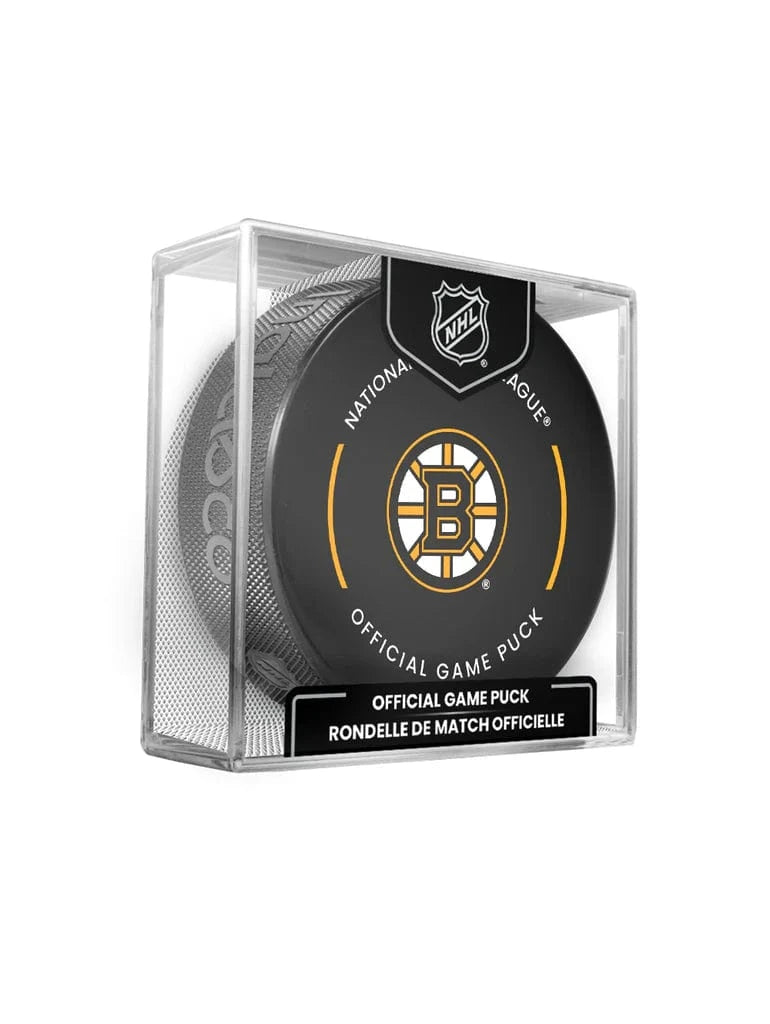 Inglasco Pucks Boston Bruins Inglasco NHL 24-25 Official Game Puck In Cube