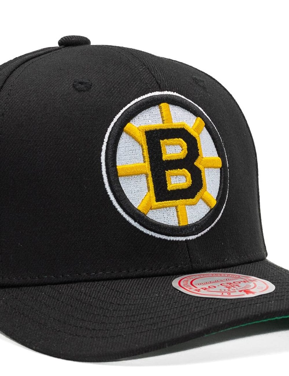 Mitchell And Ness Caps Boston Bruins Mitchell & Ness NHL Team 2.0 Pro Crown Snapback Hat - Black