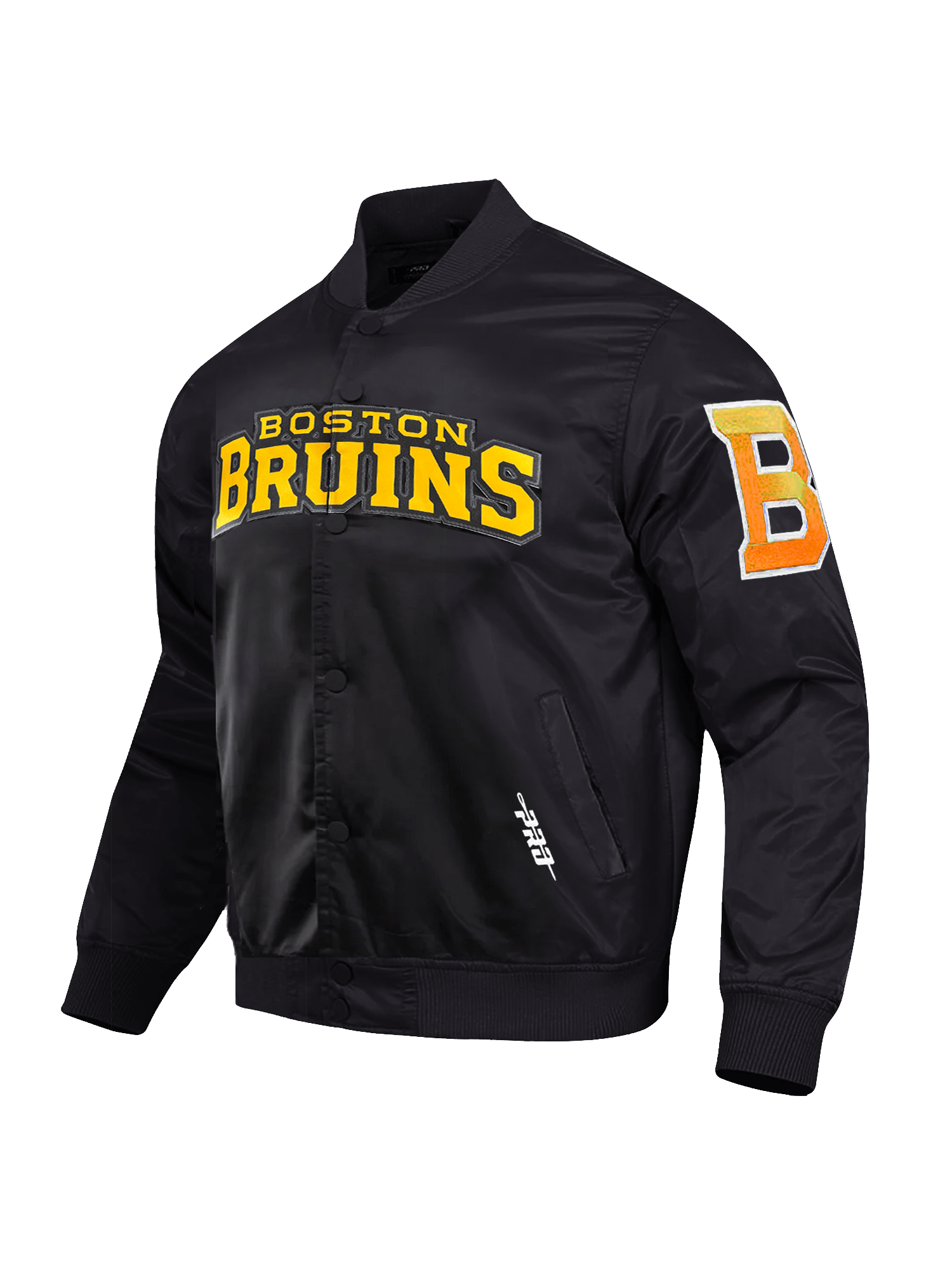 Pro Standard Jackets Boston Bruins Pro Standard NHL Team Classic Satin Button Jacket - Black