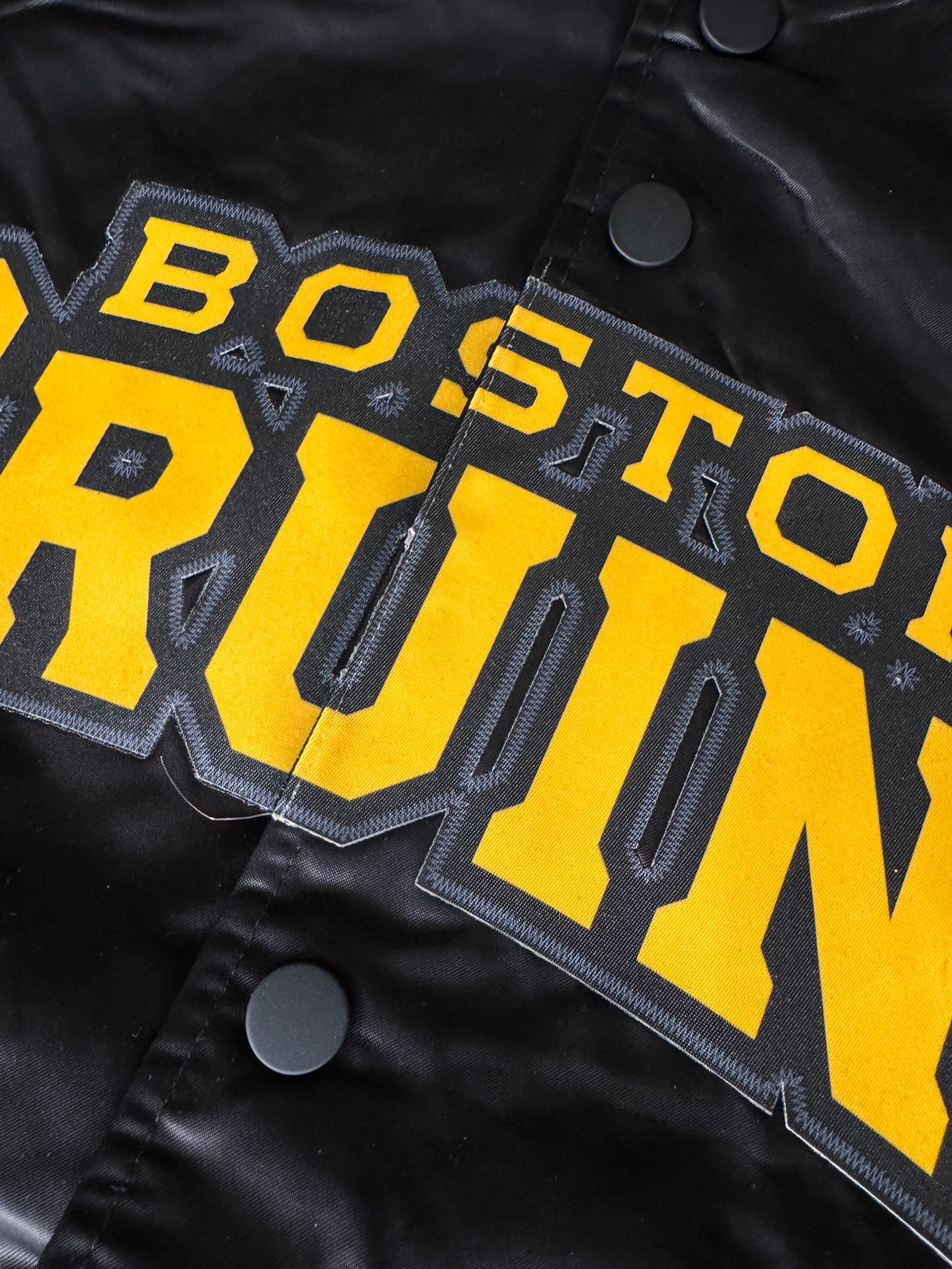 Pro Standard Jackets Boston Bruins Pro Standard NHL Team Classic Satin Button Jacket - Black