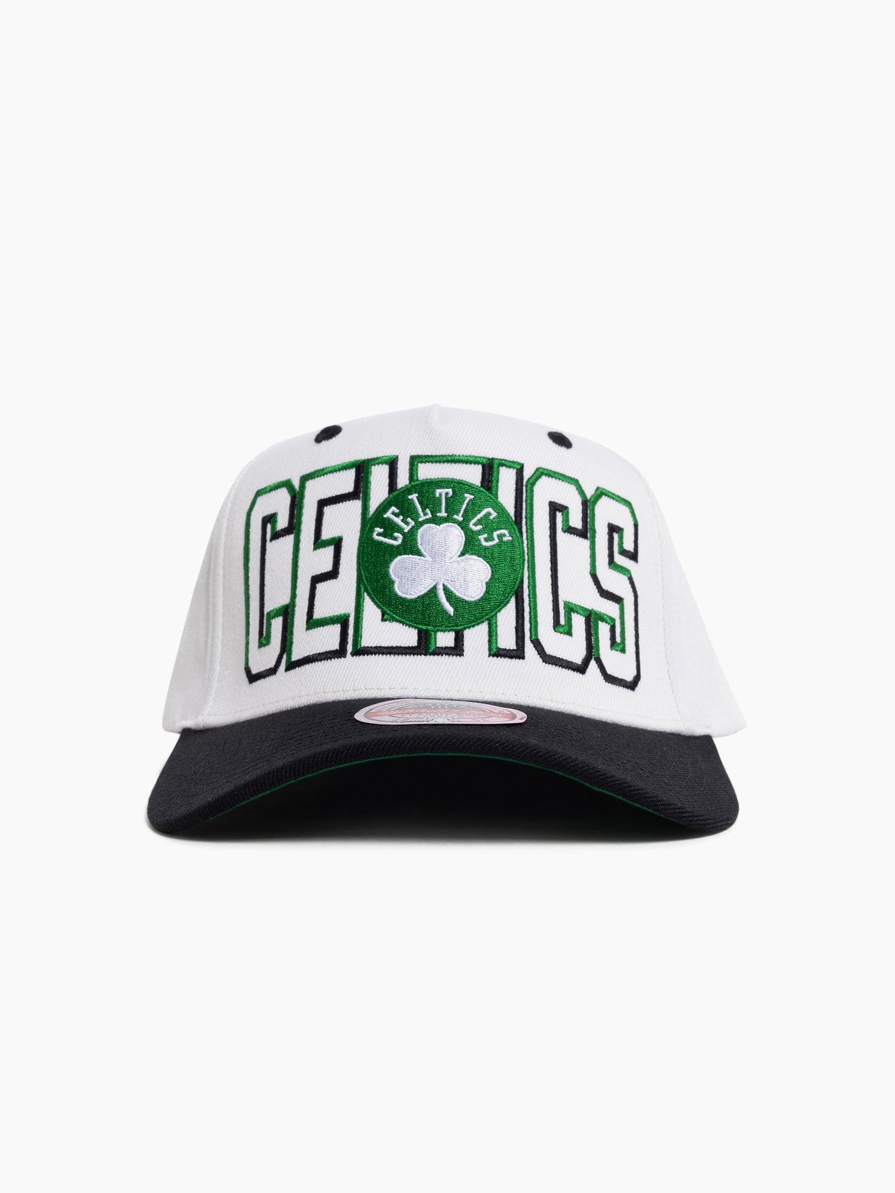 Mitchell And Ness Caps Boston Celtics Mitchell & Ness NBA Bevel Classic Red Snapback Hat - White