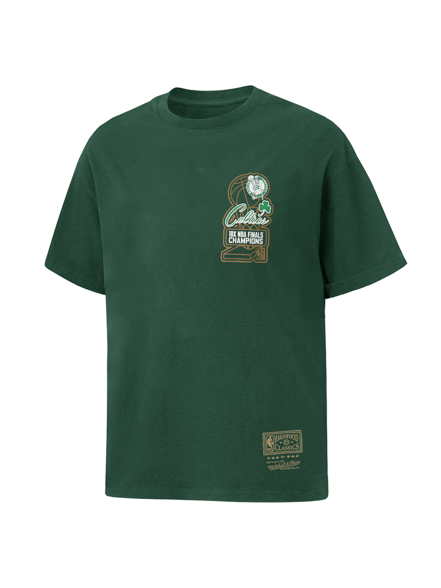 Mitchell And Ness T-Shirts Boston Celtics Mitchell & Ness NBA Champs History Vintage T-Shirt - Green